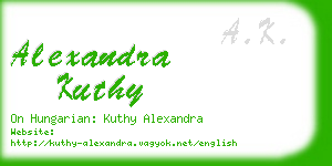 alexandra kuthy business card